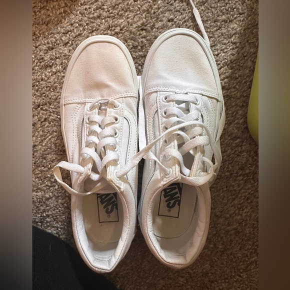 Vans Old Skool Platform White Sneakers 7.5W - Picture 5 of 9